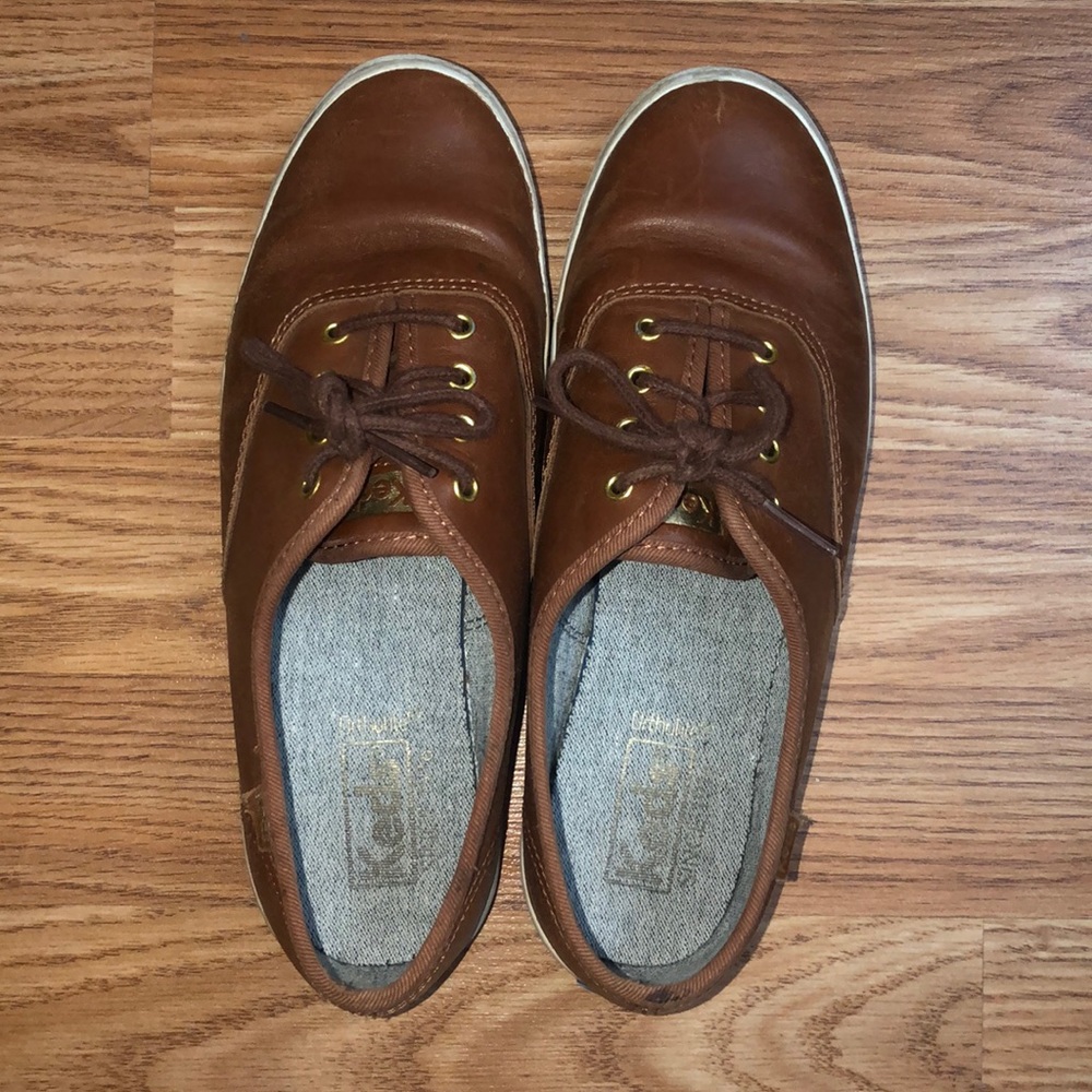 Brown leather Keds sneakers